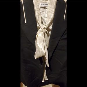 NWT VINTAGE CBO New York Black/white skirt suit  set with vintage & blouse 10